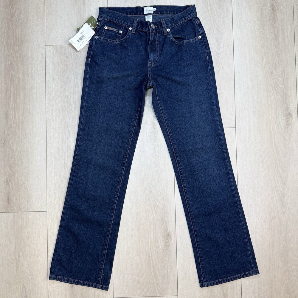 VTG Y2K Calvin Klein Jeans Womens 2 Low Rise Bootcut Dark Wash Denim NWT CK Sz 2